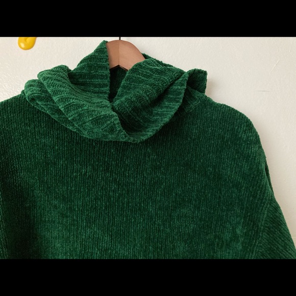 SOLD Chenille Green Velvet Sweater - Picture 2 of 2